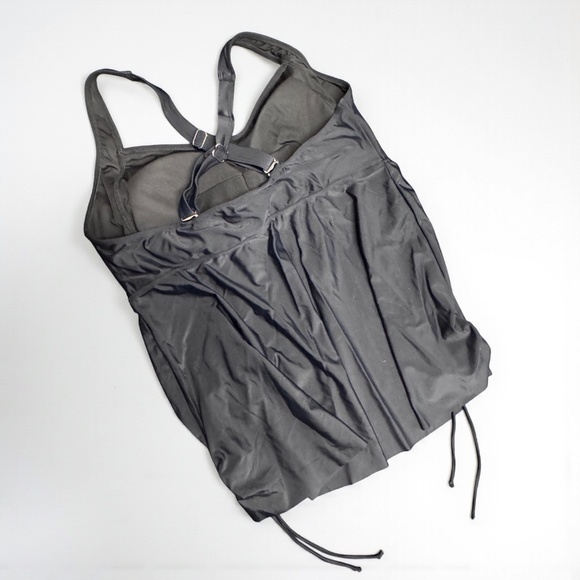 Aqua Eve Plus Size Flowing Black Tankini Swimsuit! NWT & Ready to Rock! Size 18W - Picture 5 of 14